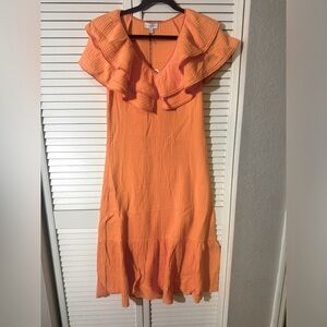 Sedge guava muslin dress short friendly size XS